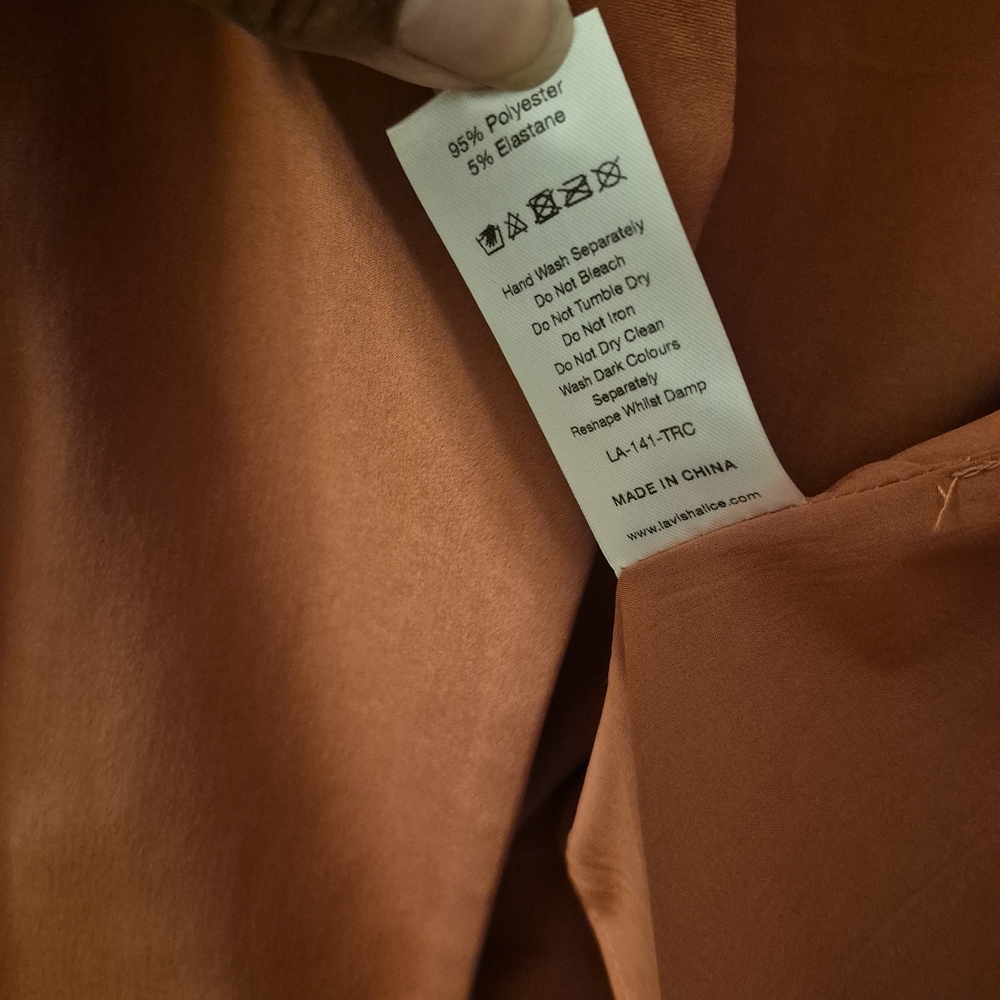 Lavish Alice Women's Orange Cape Blazer - Picture 6 of 7